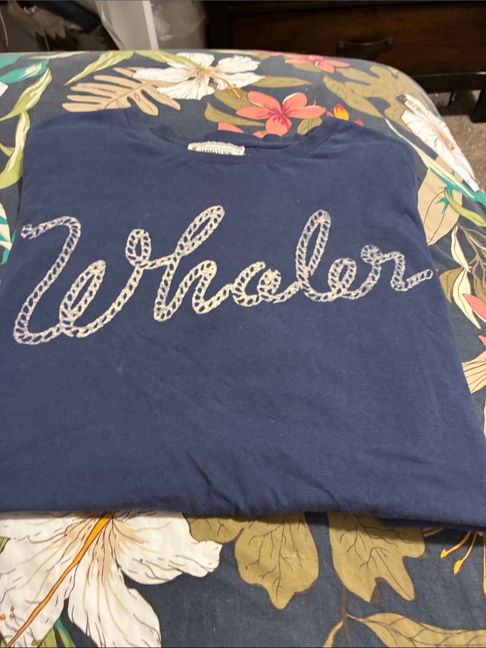 J. Crew Navy Rope Script 'Whaler' Short Sleeve Tee